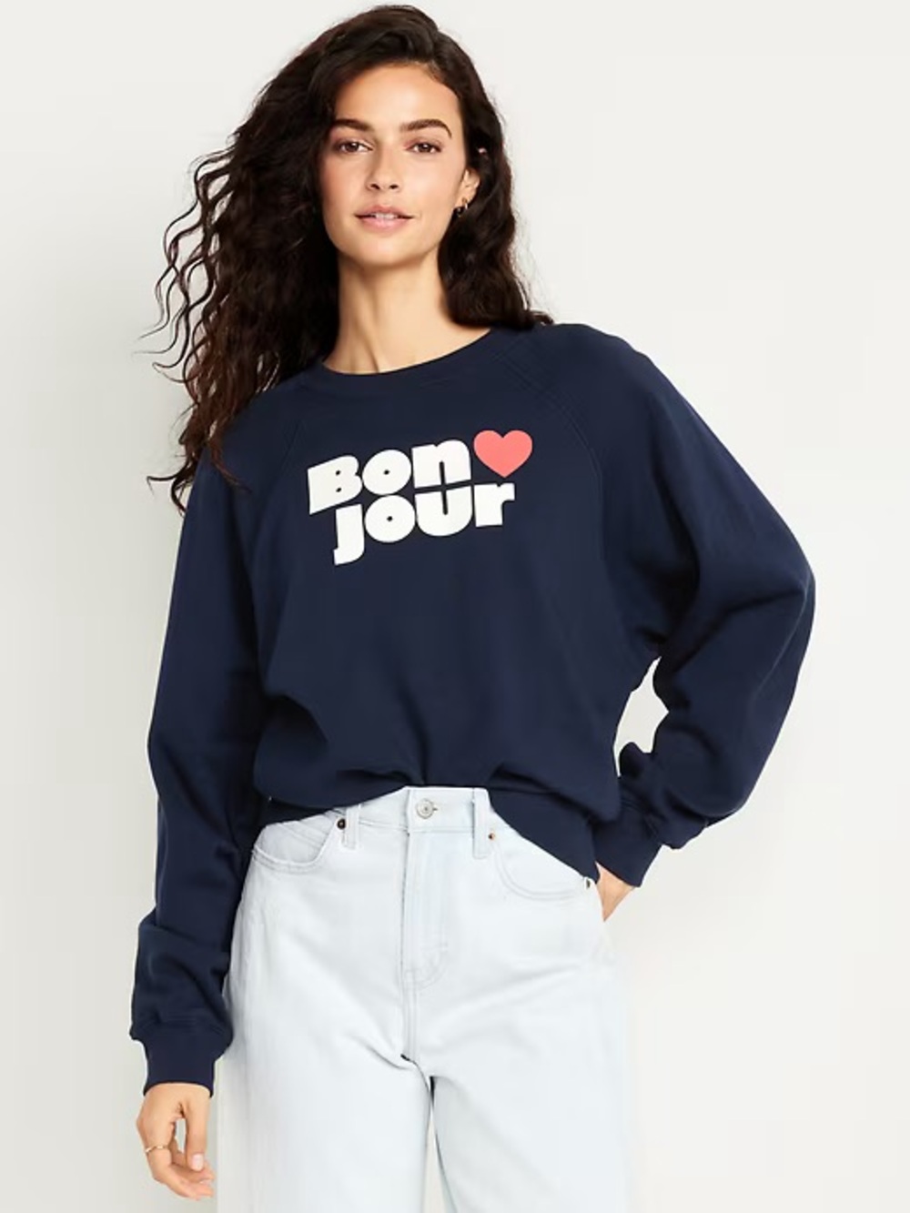 Tween Graphic Sweatshirt - Bon Jour | XS